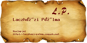 Laczházi Pálma névjegykártya